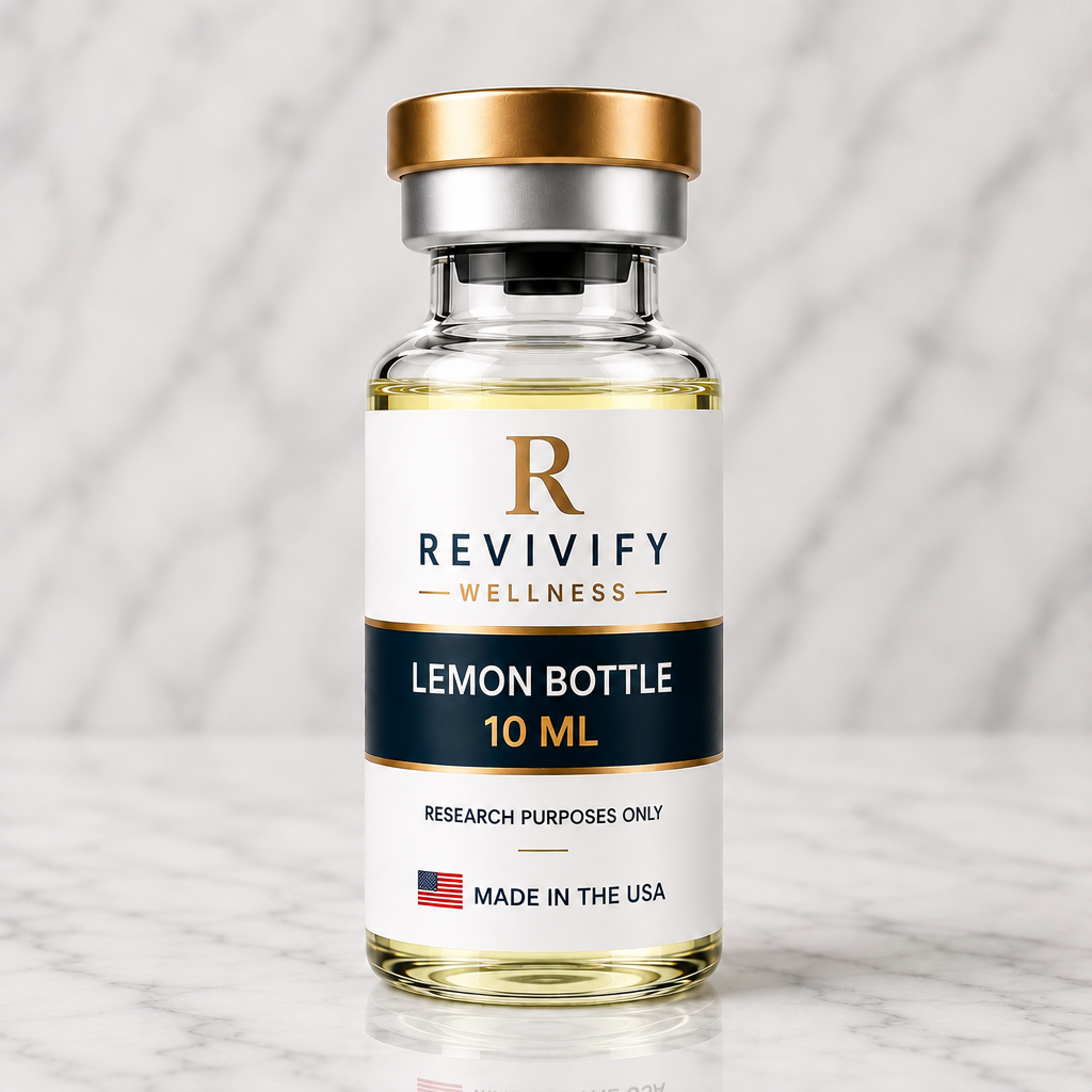 Lemon Bottle research peptide vial, Revivify Wellness