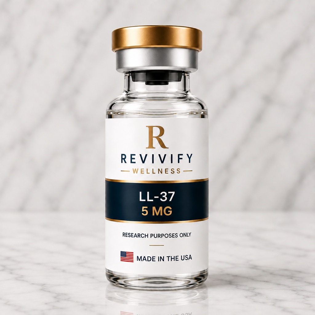 LL-37 research peptide vial, Revivify Wellness