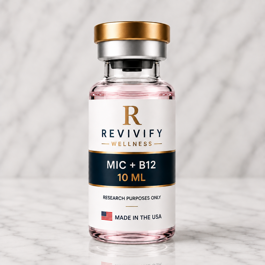 MIC + B12 (Lipo-C with B12) research peptide vial, Revivify Wellness