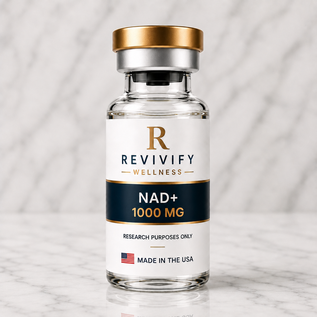 Longevity research peptide vial, Revivify Wellness